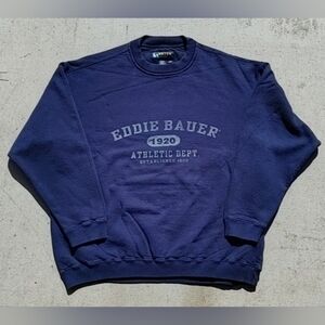 Vtg 1990s Eddie Bauer EBTEK Crew Neck Sweatshirt Super Heavyweight Made in Canad